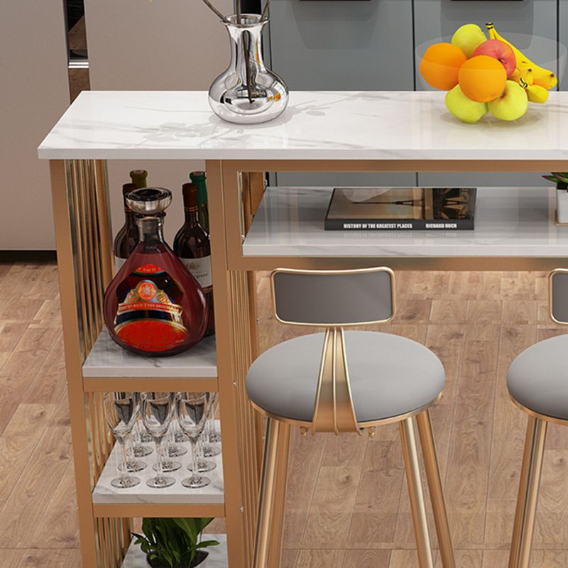 Modern Style Wood Bar Stool Table Rectangle Bar Table for Cafe