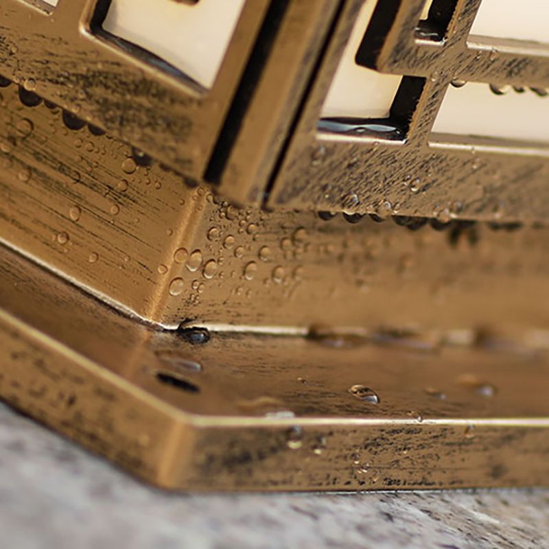 Contemporary LED Pillar Lamp Simple Solar Lighting Fixture with Acrylic Shade for Garden