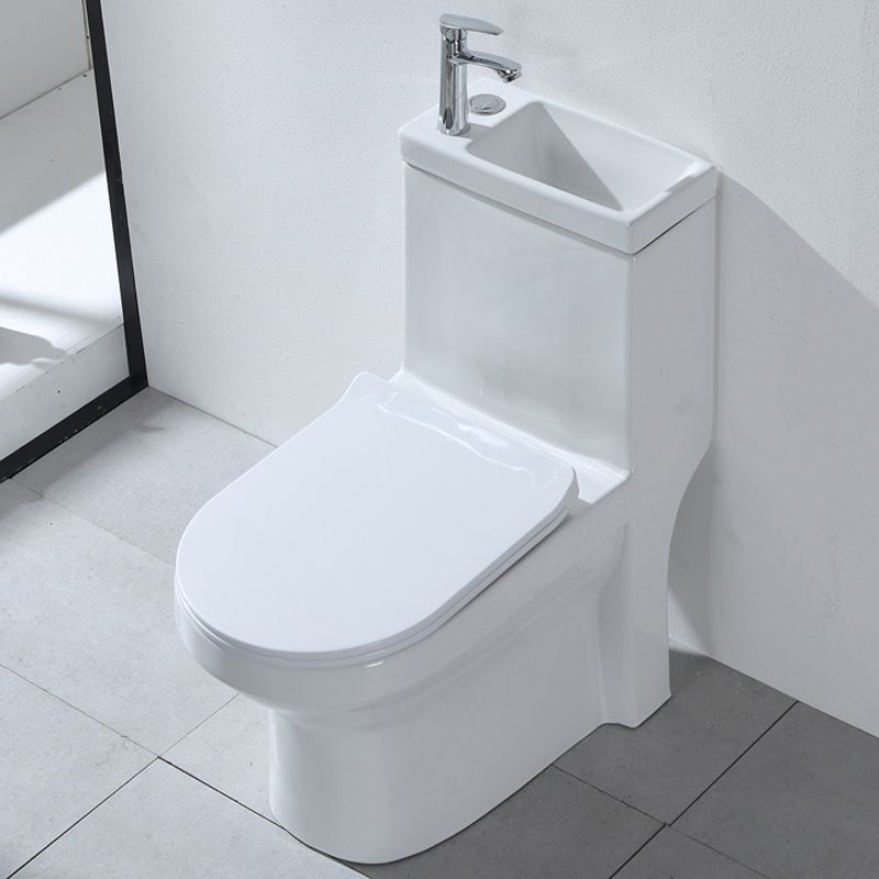 Contemporary Porcelain Flush Toilet Floor Mount One-Piece Toilet Urine Toilet