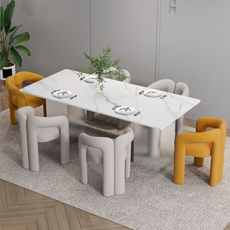 Designer Home Open Arm Chair Velvet Matte Finish Dining Chair