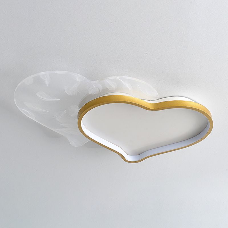 Heart Flush Mount Ceiling Light Acrylique Modern Simplicity Flush Mount Ceiling Light for Living Room