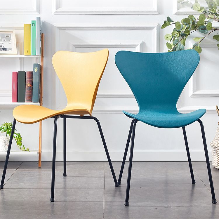 Sedie da pranzo e accento contemporanee sedia a retro solido interno per patio