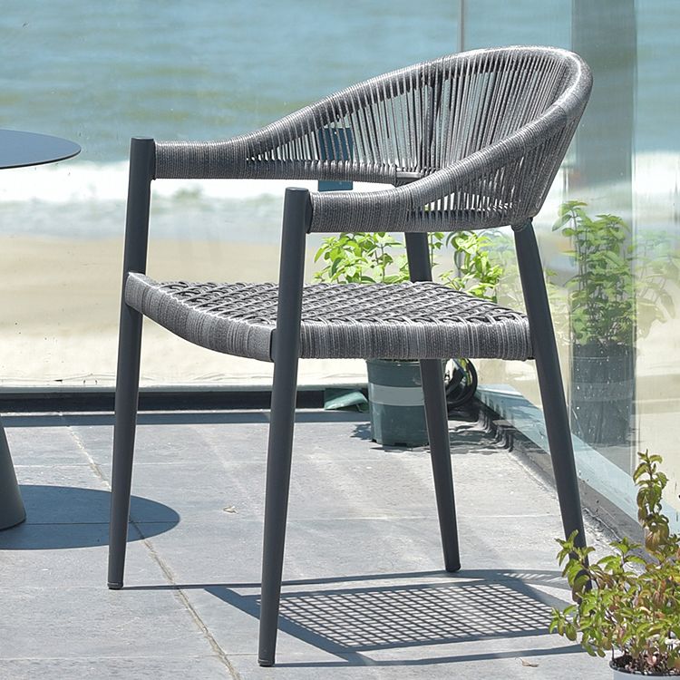 Boho Wicker Dining Set 1/3/5/7 Pcs Light Gray Dining Table Set