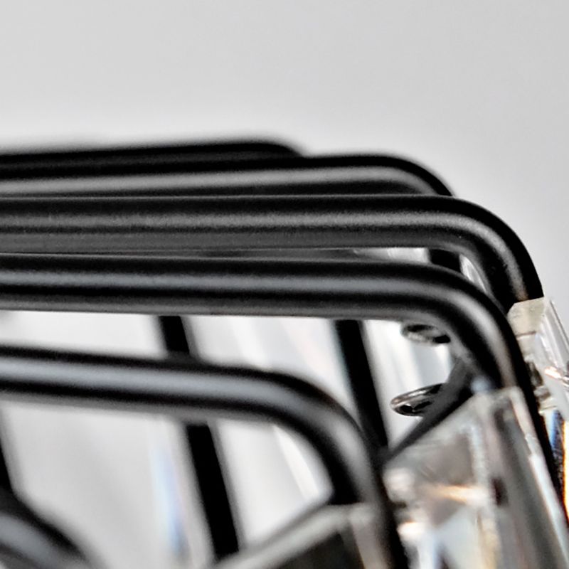 Zwarte schuur hanglamp lichtarmatuur industrieel 1 licht kristalblok hangende kit, 10 "/12.5" breed