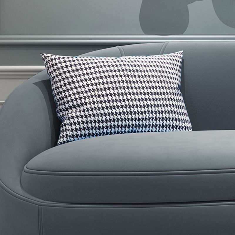 Sofá de terciopelo glamoroso 4 asientos curvos apretados 74.80 "W SOFA para sala de estar