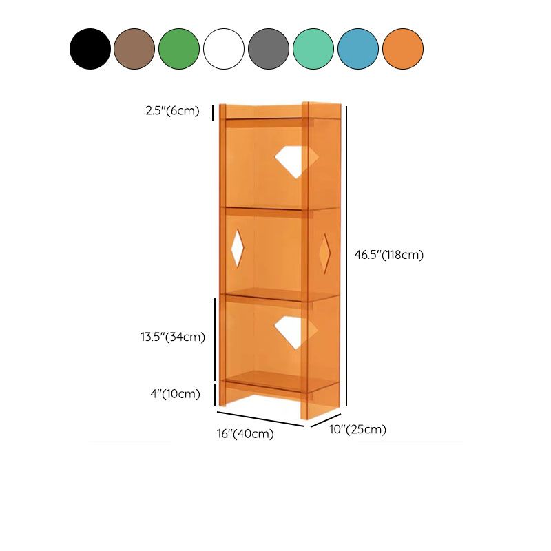 Contemporary Closed Back Cube Bookshelf Acrylic Bookcase for Home Office