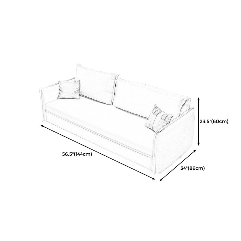 Loose Back Convertible Settee Loveseat Square Arm Standard Bed Settee