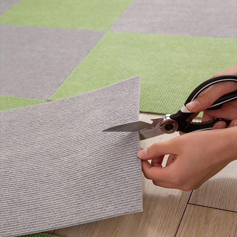 Carpet Tile Fade Resistant Solid Color Self-Stick Carpet Tiles Living Room