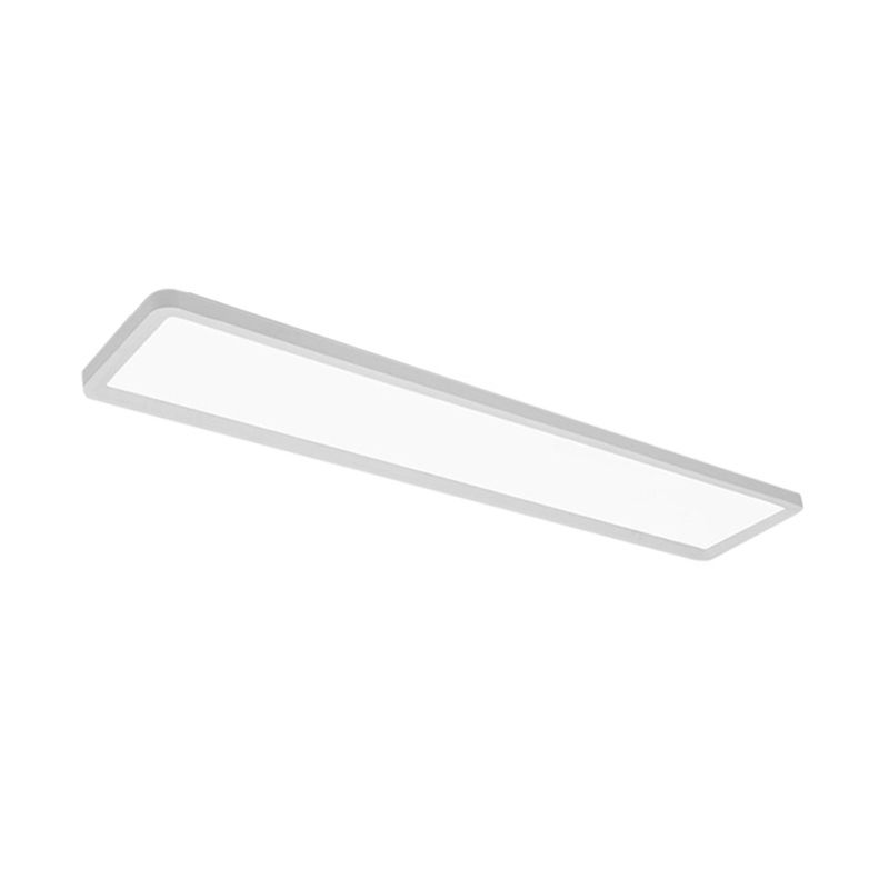 Plafonnier LED rectangulaire simple et ultra fin en fer, 16/19,5/31,5 pouces, pour porte, lumière blanche chaude/blanche