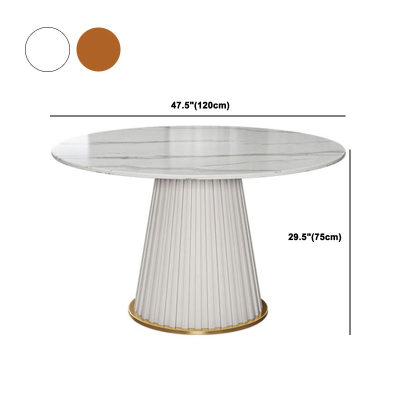 Glam Sintered Stone Dining Set Round 1/2/5/7 Pieces Dining Set