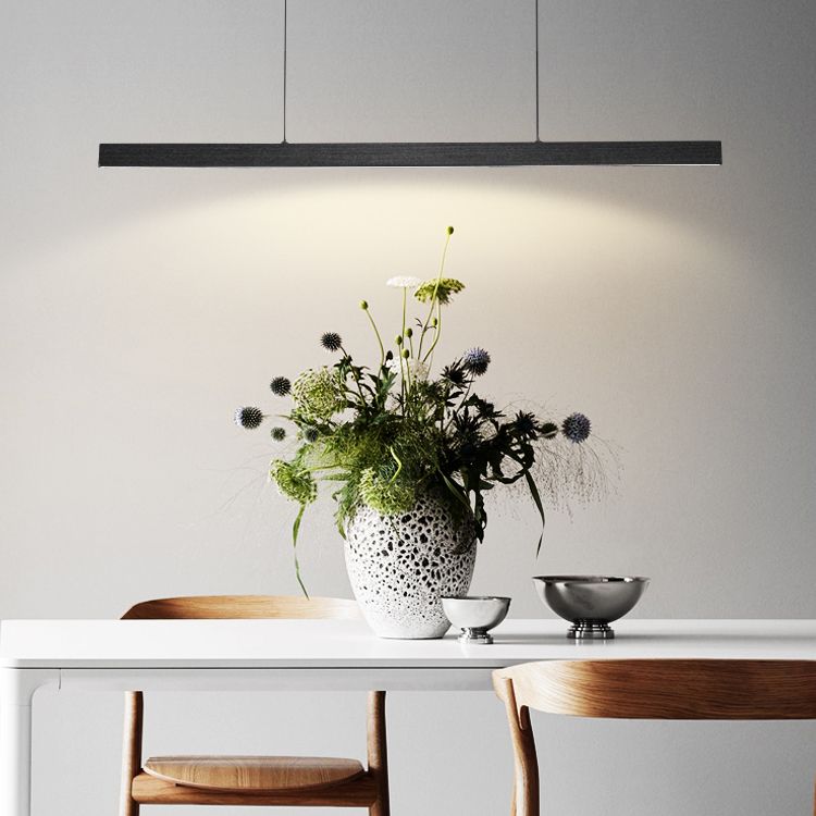 Lustres d'île linéaire contemporains lumières luminaires de lustre en métal