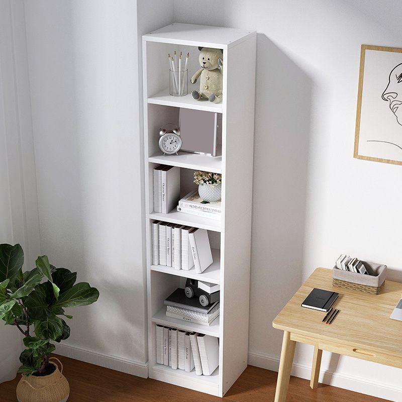 Modern Corner Wooden Shelf Bookcase Closed Back Book Shelf for Study Room