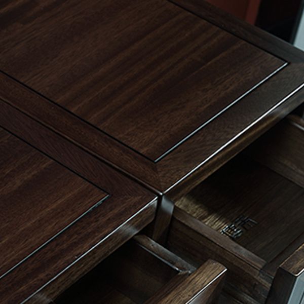 Solid Wood Vanity Dressing Table Traditional Flip-Top Makeup Vanity Table