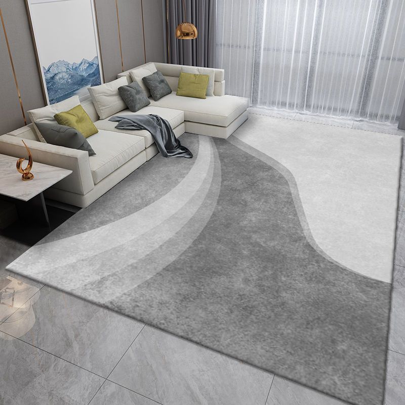 Pink Modern Rug Polyester Irregular Color Lump Rug Washable Rug for Living Room