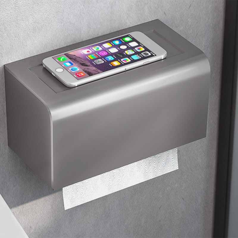 Modern Bath Hardware Set Towel Bar Paper Holder Grey Bathroom Accessory Kit