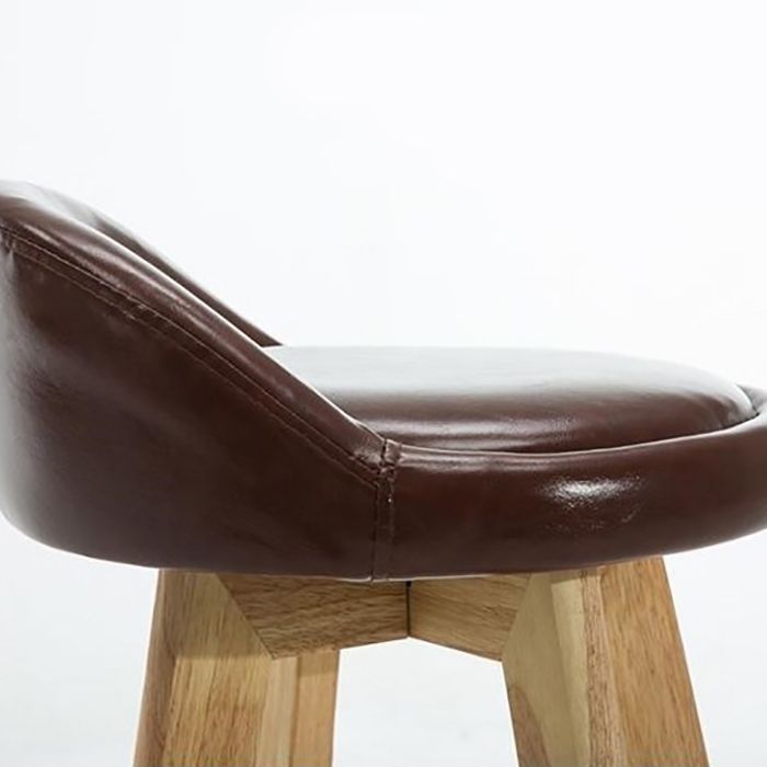 Contemporary Style Low Back Bar-stool Wooden Bar Stool for Restaurant
