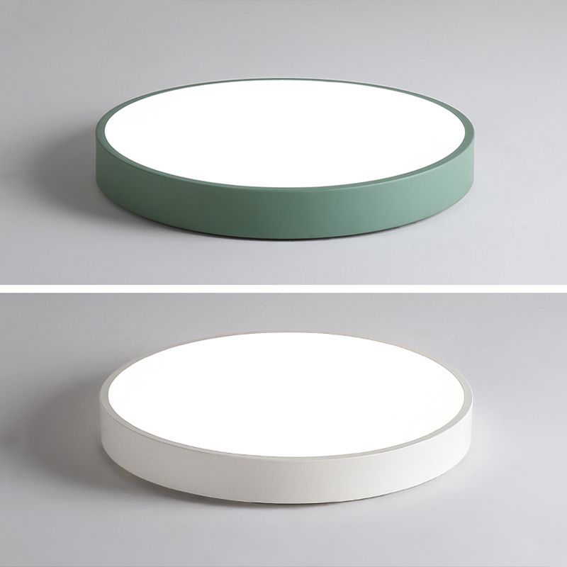 Lámpara de techo redonda de montaje empotrado, estilo moderno, acrílico, iluminación de montaje empotrado de 1 luz