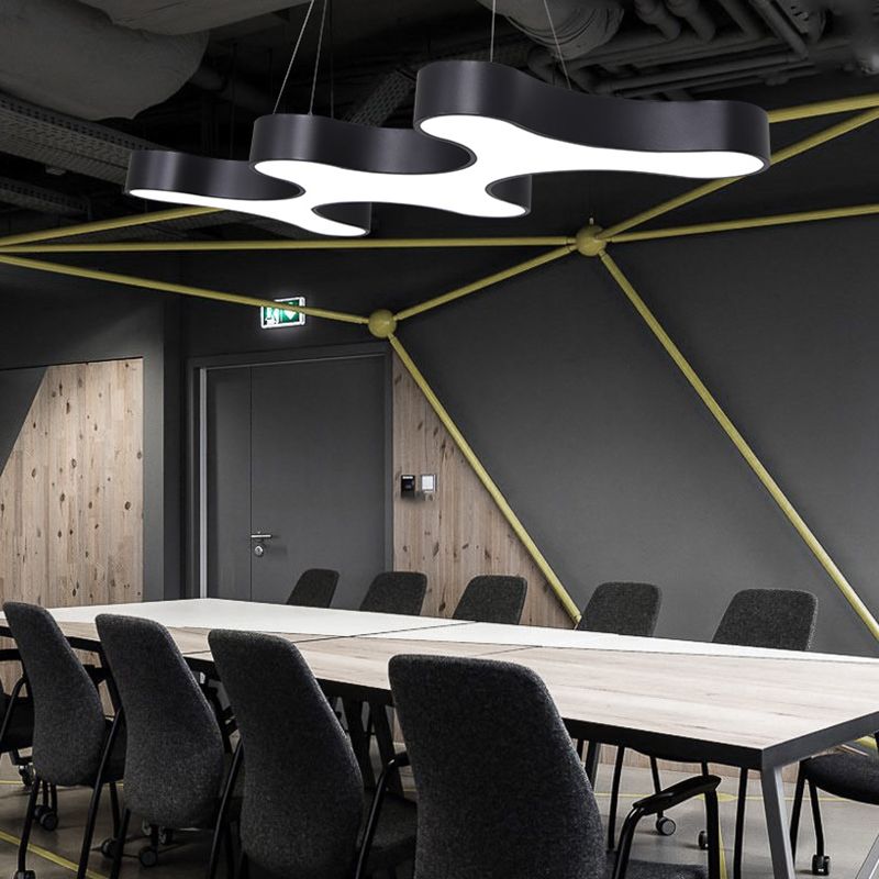 Modern Unique Shape Chandelier Lighting Fixtures Acrylic Island Ceiling Light