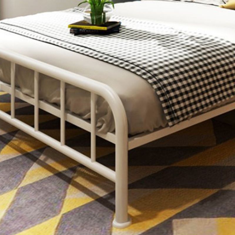 Iron Standard Bed Modern Wire-Grid Open-Frame Bed with Custom Gold Legs
