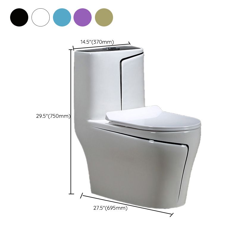 Floor Mounted Porcelain Urine Toilet Traditional Siphon Jet Flush Toilet