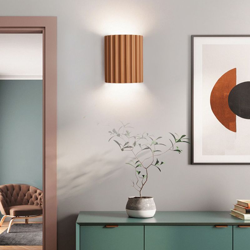 Approche de la luminosité de la paroi à demi-cylindre de style moderne Résine 2 lumières Éclairage mural