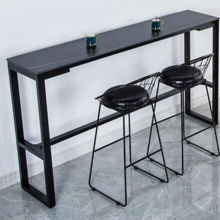 Glam Living Room Counter Set 1/2/3/4/7 Pieces Rectangle Trestle Bar Pub Table Set