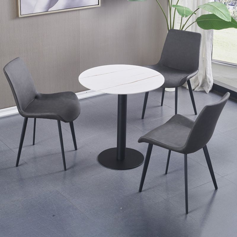 Silla tapizada de metal industrial interior del comedor del respaldo sólido del sillón