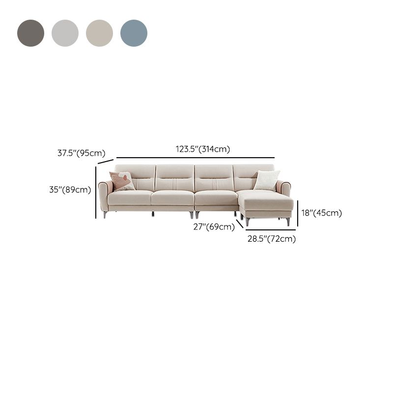 Square Arm Sofa in Solid Wood with Sewn Pillow Back Faux Leather
