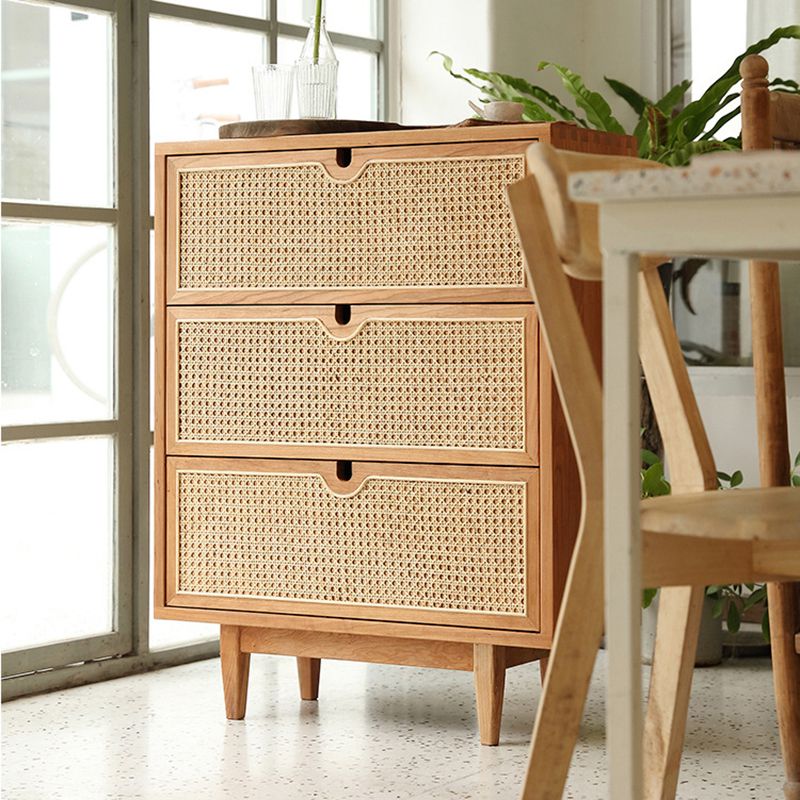 Contemporary Chest Solid Wood Cutouts with Drawer Rectangle Accent Chest
