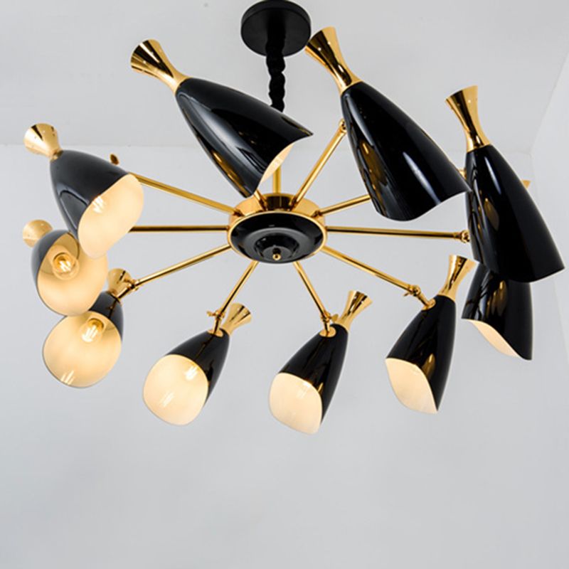 Postmodern 10 CHANDELIER LIGHTES ACCULTURS METAL ET VERRE PROSIDE CHANDELIER POUR CAFE