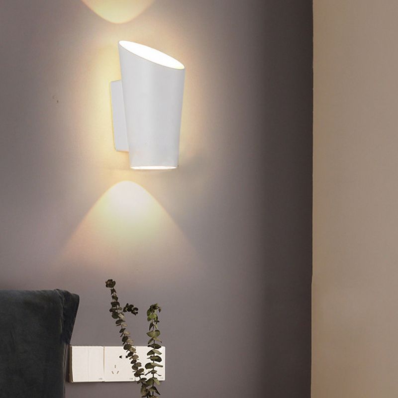 Modern Style Cylinder Shade Wall Lamp Metal 2 Light Sconces for Outdoor