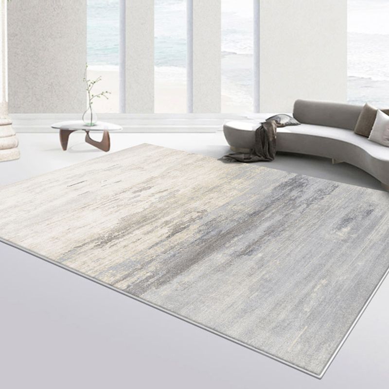 Simplicity Rug Minimalist Modern Area Rug Polyester Easy Care Carpet