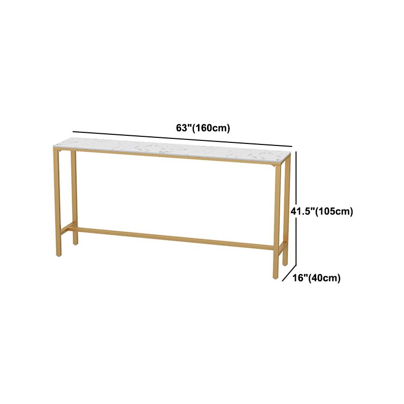 White Marble Bar Table Set 1/4 Pcs Upholstered Bar Stool for Living Room