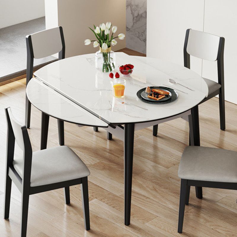 Stone Dining Table Round 4 Legs Dining Site Table, 51.18"x51.18"x29.9"
