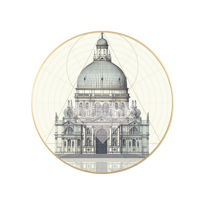 Landmark Building Wall Decor World Culture Textured Bedroom Canvas Print, Multiple Sizes