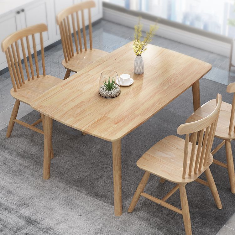 Oak Table Dining Table Contemporary Dinner Room Kitchen Table with 4-foot
