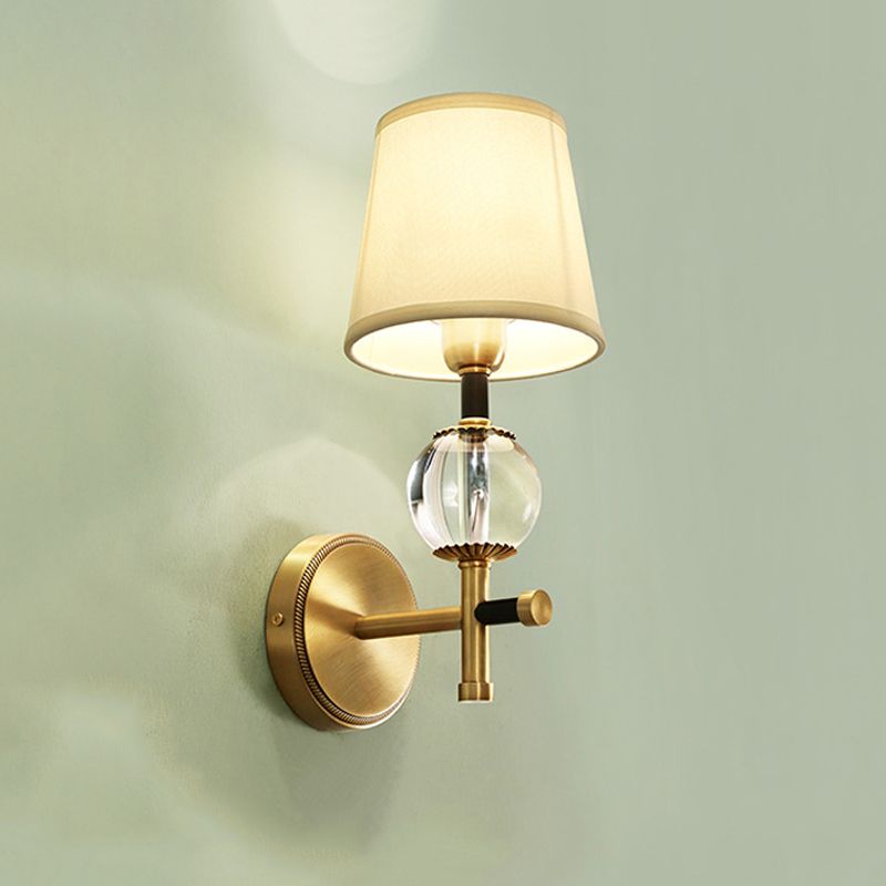 Modern Simple Copper Vanity Light Cylinder Shape Vanity Lamp for Living Room