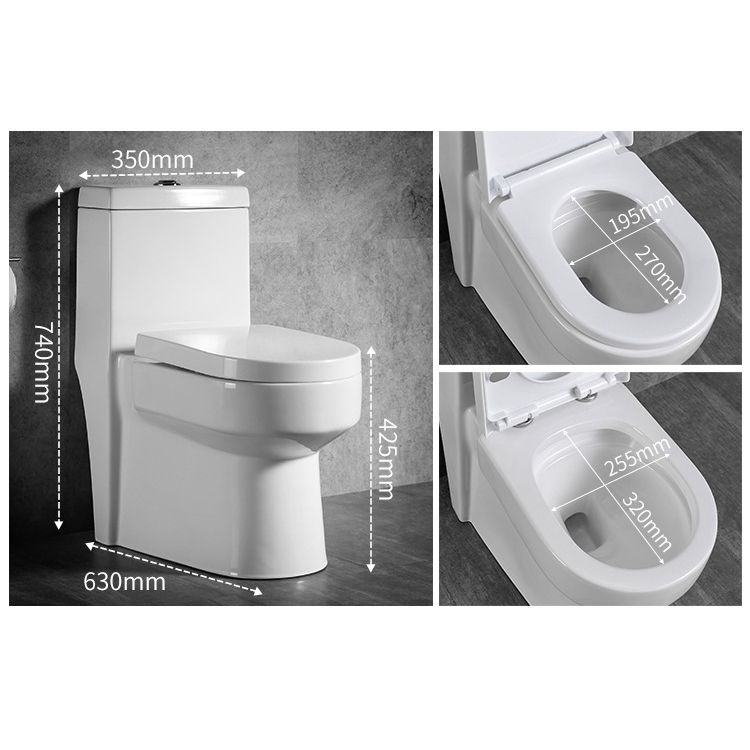Modern Flush Toilet One Piece Toilet All-In-One Siphon Jet Toilet