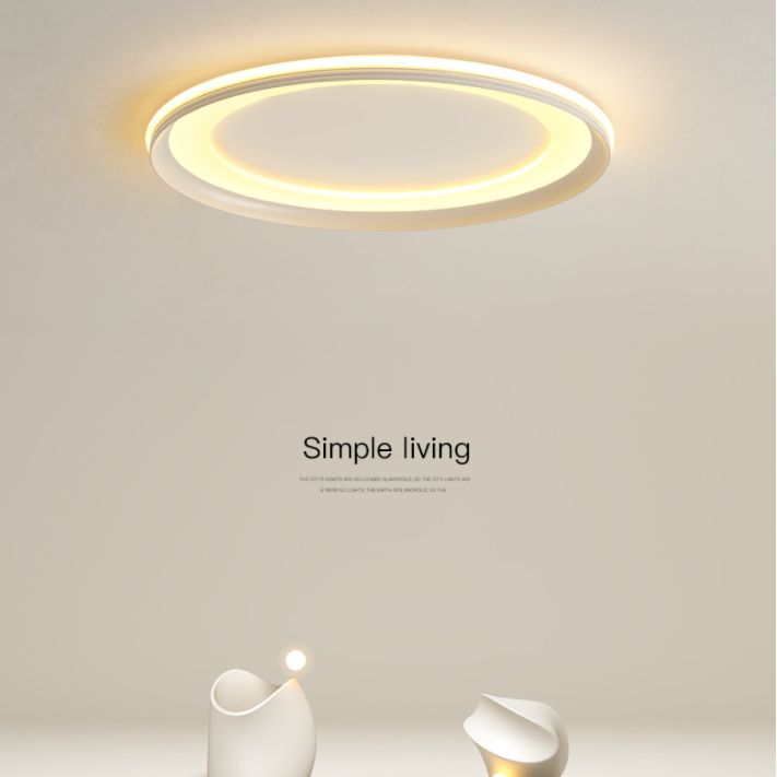 LED slaapkamer dicht bij plafond verlichting minimalistische stijl flush mount lamp met Circle Metal Shade