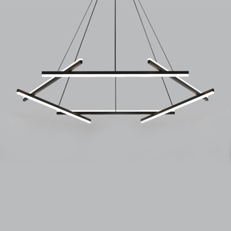 Simple Metal Suspension Light Modern-Style LED Pendant Lighting Fixture