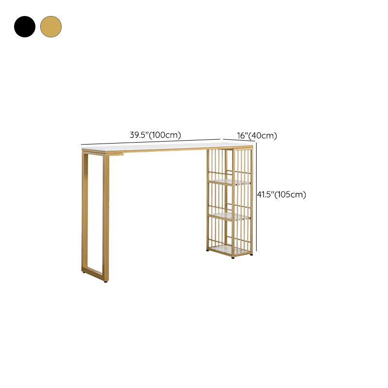 Modern Style Rectangle Bar Table Storable Table for Living Room