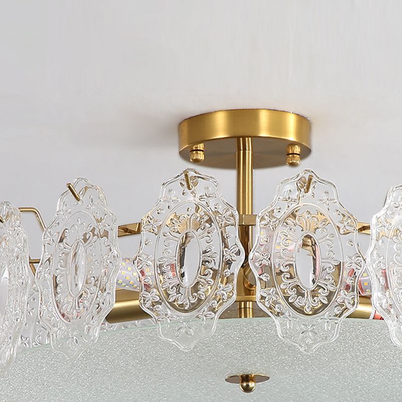Modern Ceiling Light Household Glass Flush Mount Light Fixture for Bedroom