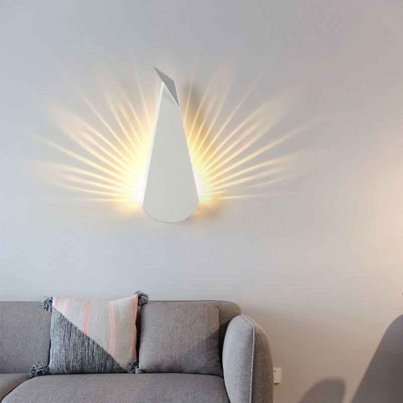 1-Light Geometric Wall Lights Modern Style Metal Wall Light Sconce