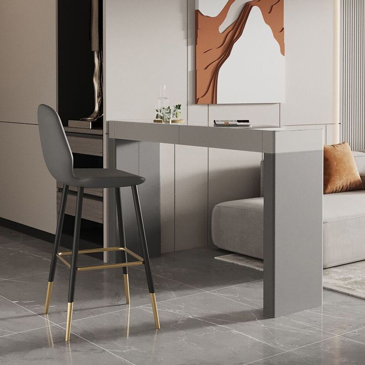 Rectangular White Modern Bar Table Stone Table for Restaurant