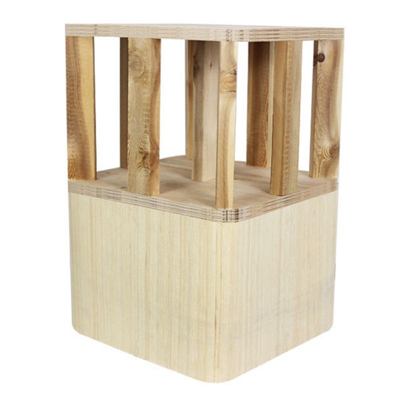 Popular Round Pouf Chair Contrast Color Cotton Water Resistant Footstool Ottoman