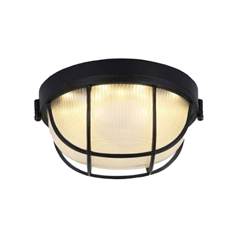 Metal Geometric Flush Mount Lamp Industrial Style 1 Light Flush Ceiling Lights
