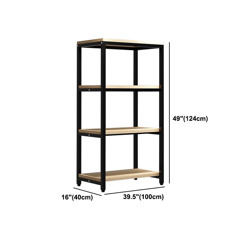 Metal Etagere Bookcase Industrial Open Back Book Shelf with Shelves for Office and Home