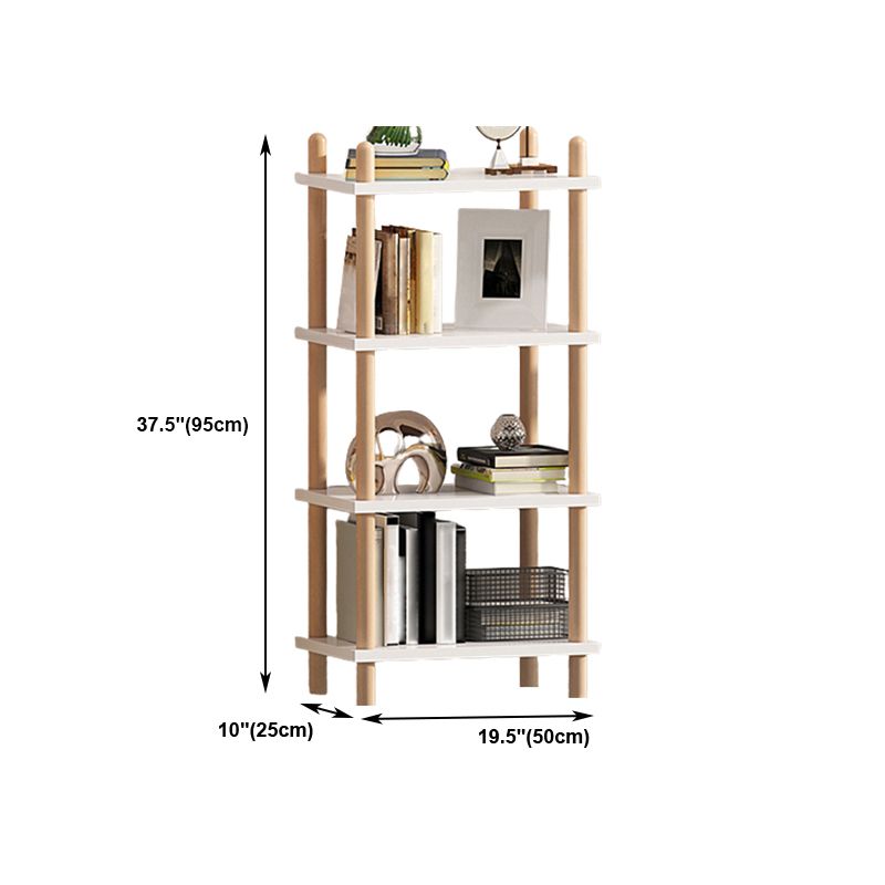 Modern Style Bookshelf Open Back Artificial Wood Bookcase for Office