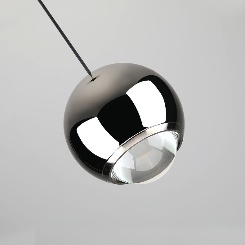 Modern Style Spherical Shape Hanging Light Metal 1 Light Pendant Lamp for Bedroom