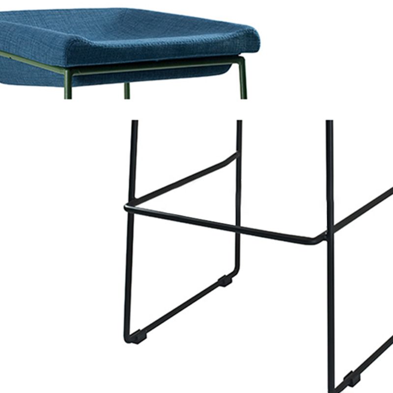Industrial Style Barstool Indoor Metal Black 4 Legs Bar Stool for Restaurant